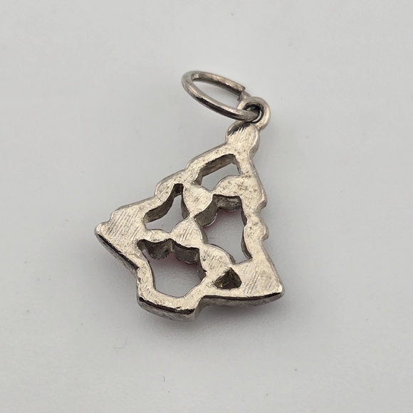 Holiday Tree Charm with Red Crystals & Green Enamel Accent - Picture 2 of 2